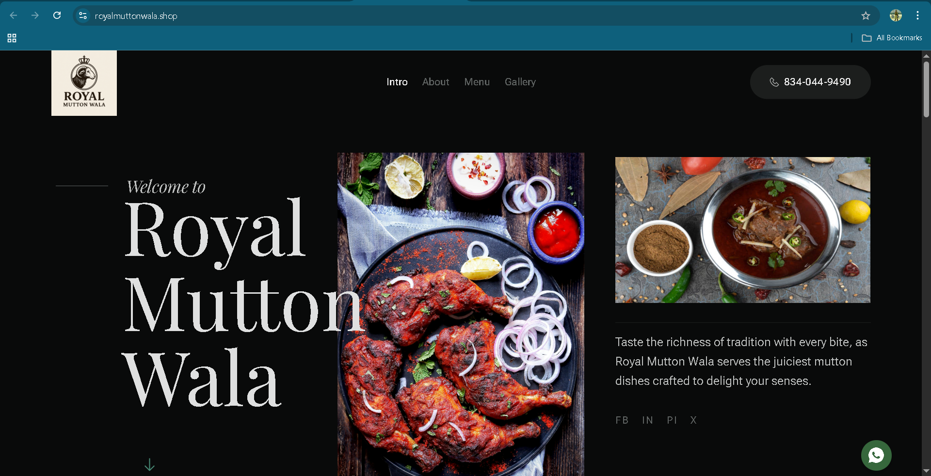 🥩 Royal Mutton Wala – Meat Shop Website (Custom Business Website)